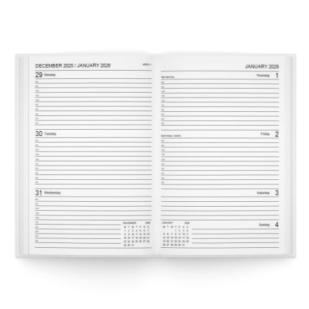 U. 2026 A4 Hardback Week To View Diary