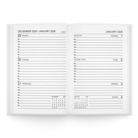 U. 2026 A6 Hardback Week To View Diary