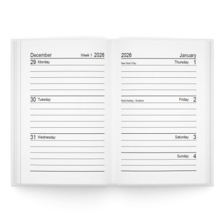 U. 2026 Pocket Hardback Week To View Diary