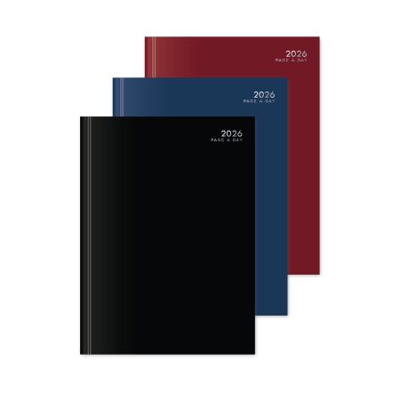 VELURA 2026 A4 Hardback Page a Day Half Page Weekends Diary