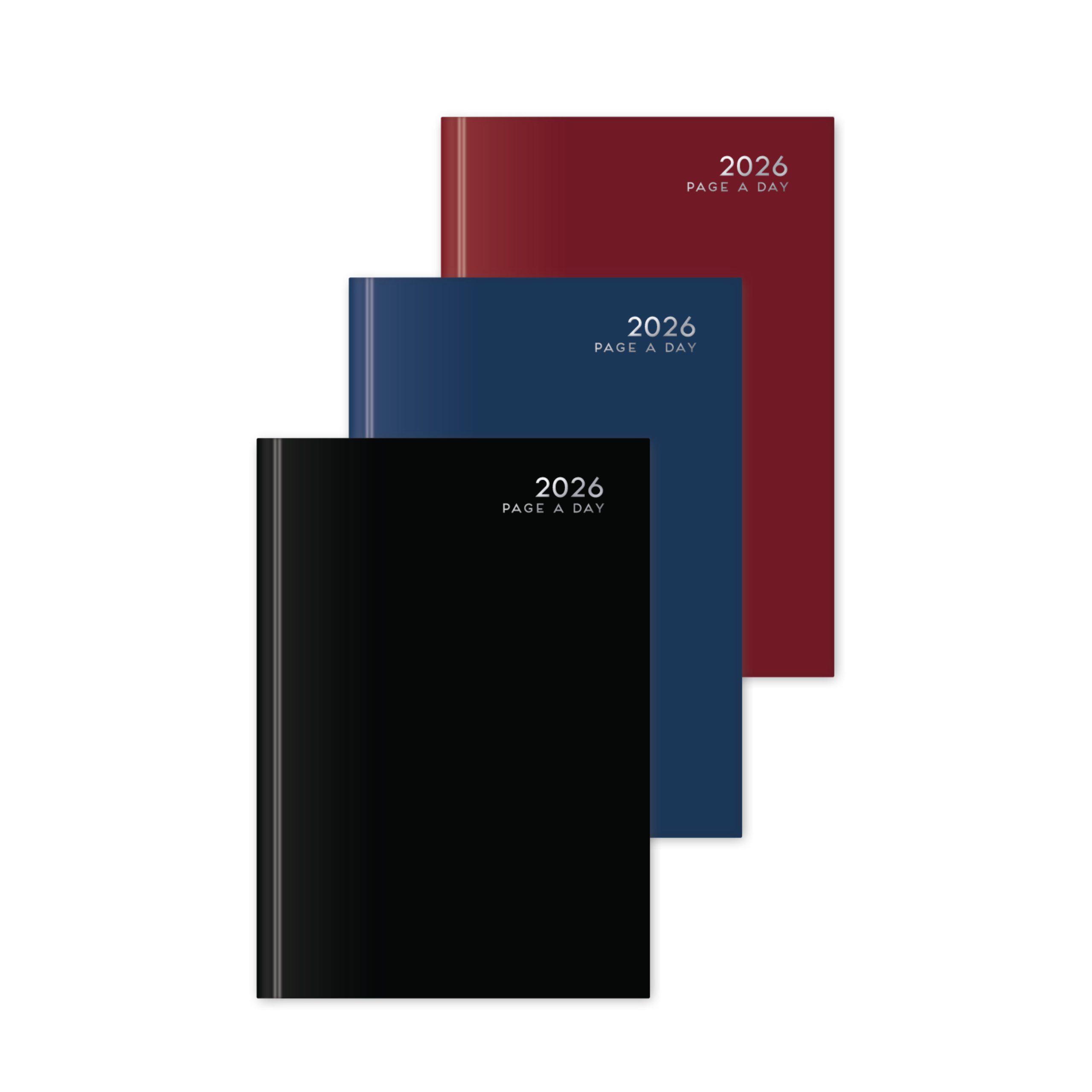 VELURA 2026 A5 Hardback Page a Day Half Page Weekends Diary