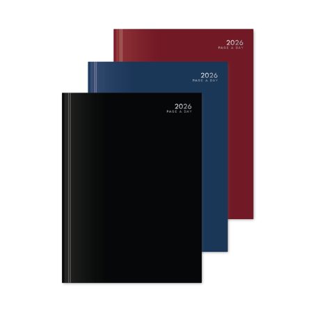 VELURA 2026 A4 Hardback Page a Day Full Page Weekends Diary